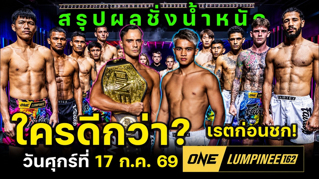 สรุปผลชั่งน้ำหนัก ศึก ONE ลุมพินี 162 & The Inner Circle 22 วันศุกร์ที่ 17 ก.ค. 69