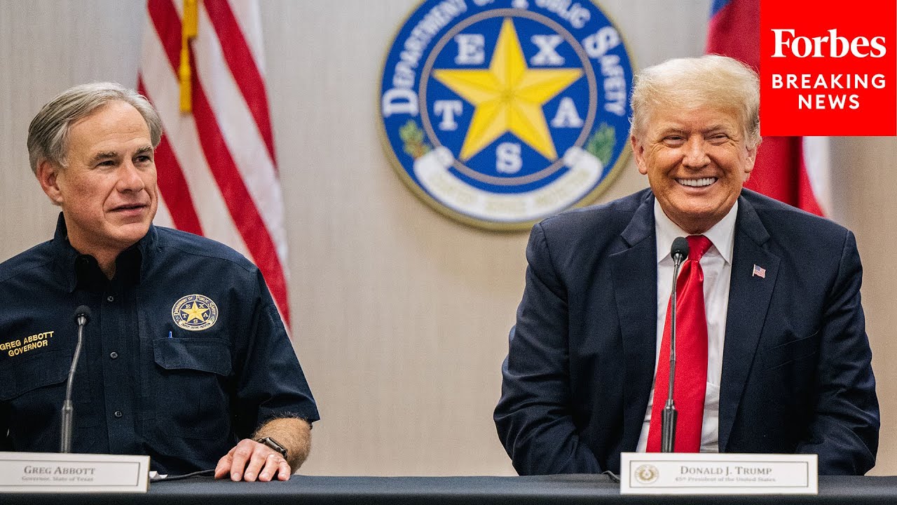 JUST IN: Former President Trump, Texas Gov. Greg Abbott Attend Border ...
