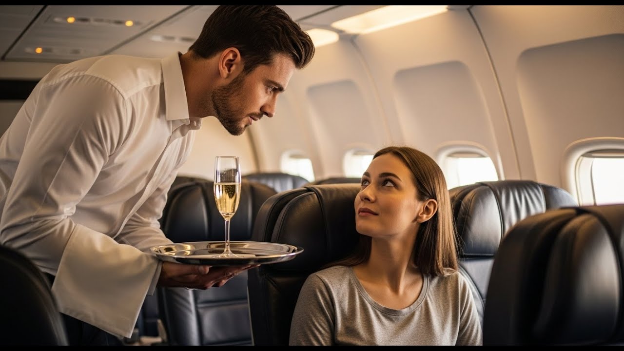 Single Mom Thinks CEO Is a Waiter on Her First Flight — What He Does Next Shocks Everyone