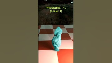 Cloth Pressure Simulation from 1 to -100  #blender3d #animation #simulation #3d #asmr