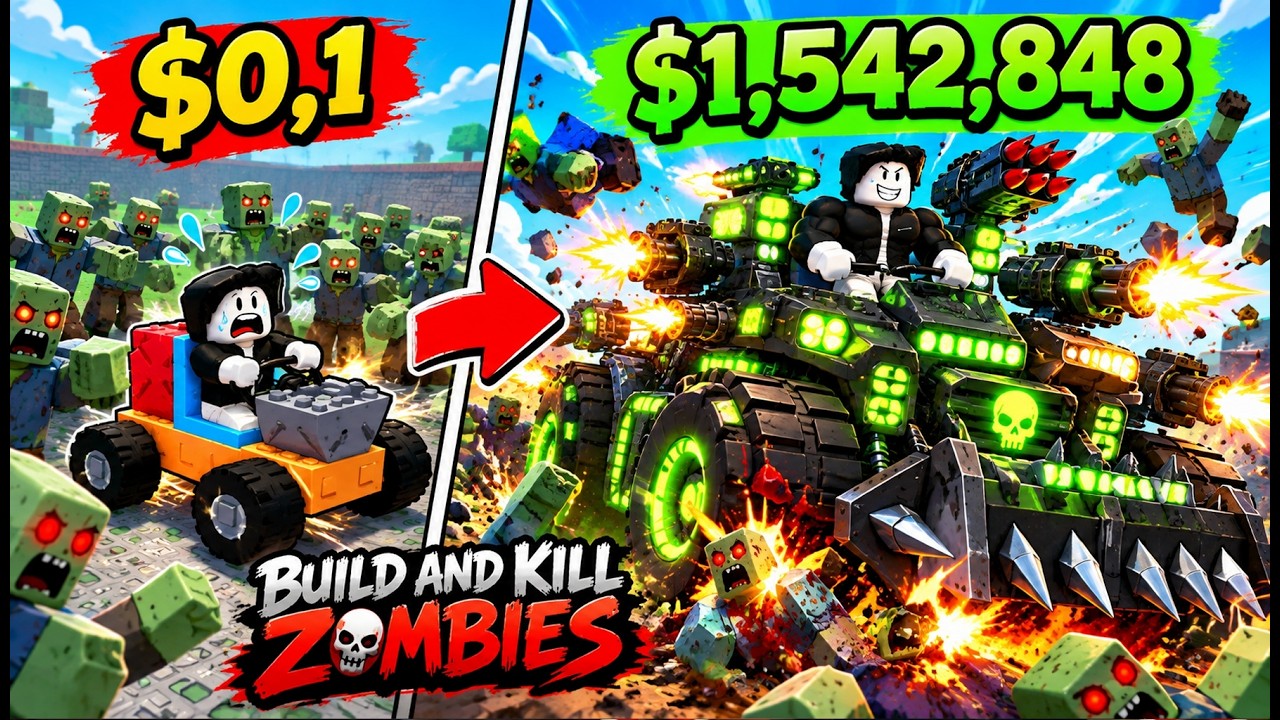 Build and Kill Zombies 🔴 Roblox LIVE gameplay thumbnail