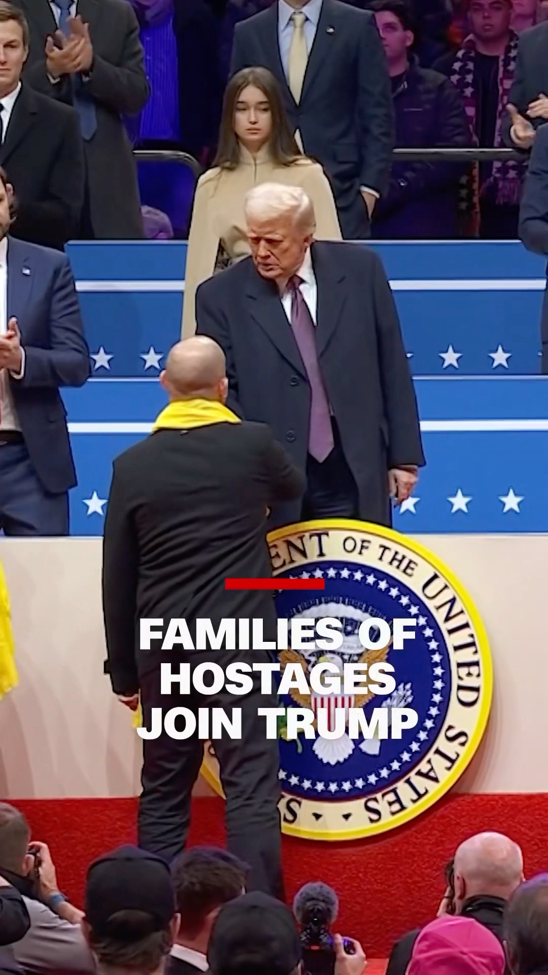 Families of hostages join Trump