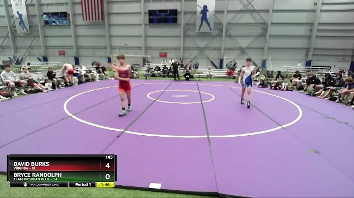 145 Lbs Semis & 3rd Wb (16 Team) - David Burks, Vi...