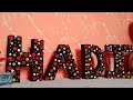 Let's Diy 3D letter name / how to make a cardboard name room decor DIY / origami name #3dletters 🌟