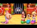 Super Mario Party Ultimate Princess Battle - Mermaid Peach VS Daisy VS Rosalina VS Pauline