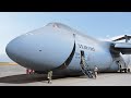 US C-5 Aircraft Massive Nose Door Opens to Load Heavy Vehicles