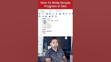 How To Write Simple Program In SAS in 1 Minute!
