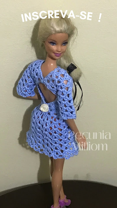 miniaturabarbieartesanatoemaispecuniamilliomcroche: Como Fazer Vestido de  Grávida Para Barbie Com Pecunia MillioM