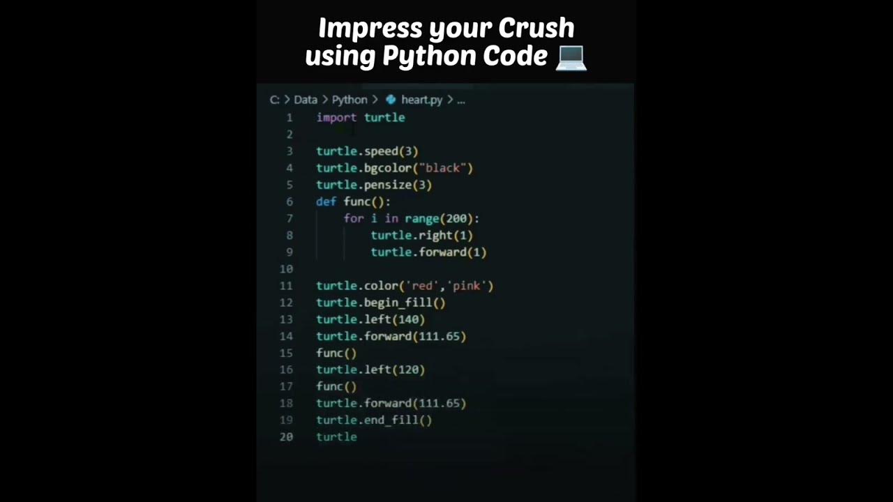 Impress your crush using Python code - YouTube