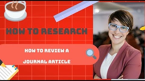 How can we review an article