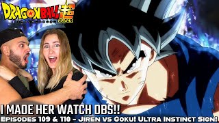GIRLFRIEND'S EPIC FIRST TIME REACTION TO GOKU'S ULTRA INSTINCT SIGN TRANSFORMATION! DBS 109 & 110