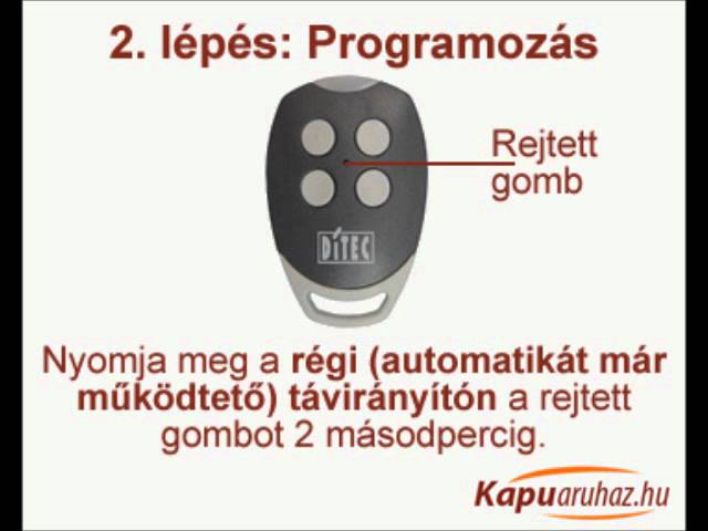 DIP kapcsolós - Fix kódos távirányítók betanítása | KapuAruhaz.hu - YouTube