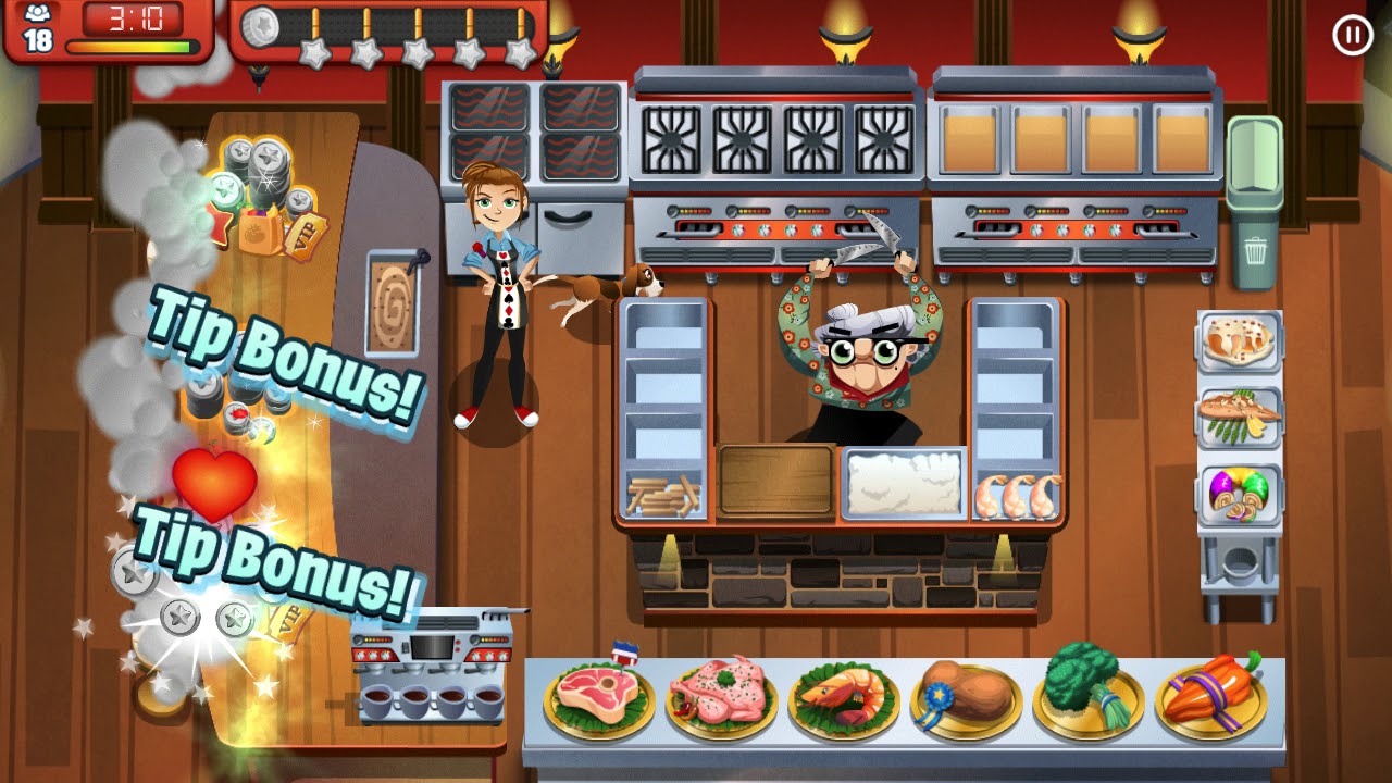 COOKING DASH Mod (Testing my new pet at Table Steaks)
