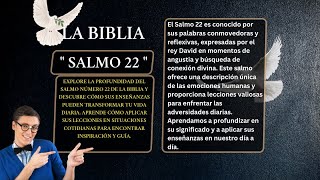 LIBRO DE LOS SALMOS &quot; SALMO 22👉150 &quot; UN GRITO DE ANGUSTIA Y UN CANTO DE ALABANZA AL MÚSICO PRINCIPAL