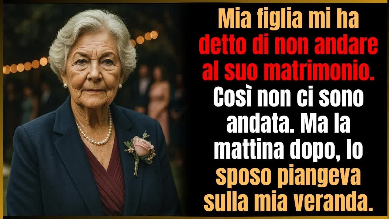 Mia figlia mi ha escluso dal matrimonio, ma il giorno dopo lo sposo piangeva sul mio portico