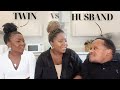 HUSBAND VS. TWIN SISTER | Who knows me better challenge 👀