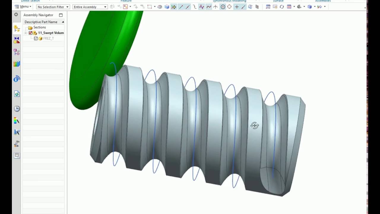 NX 11 Swept Volume Tools YouTube