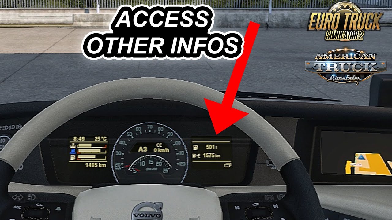 ets2 dashboard trip info reset