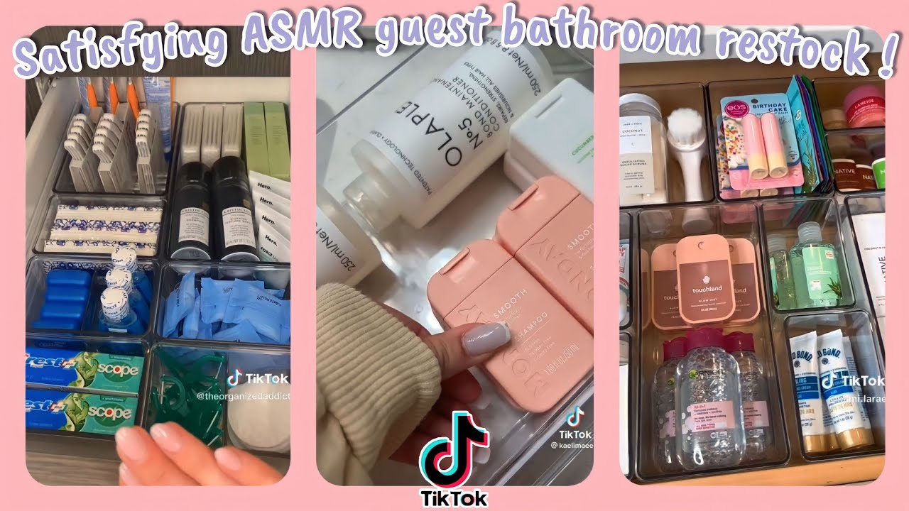 Satisfying ASMR guest bathroom restock and refresh ! TikTok compilation ...