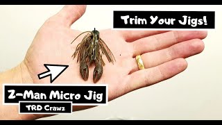How to Trim the Z-Man Finesse Shroomz Micro Jig for MORE BITES 