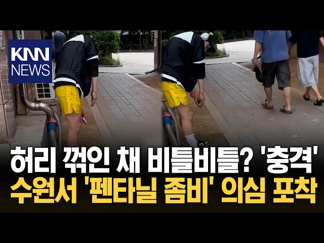 "대낮 거리서 포착된 모습" '좀비 마약'? 의심 남성에 '발칵' / KNN