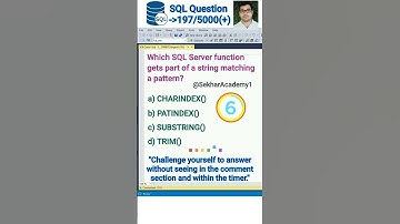 SQL 197 || #shorts #ytshorts #youtubeshorts #sql #interview #reels #quiz #gk @SekharAcademy1