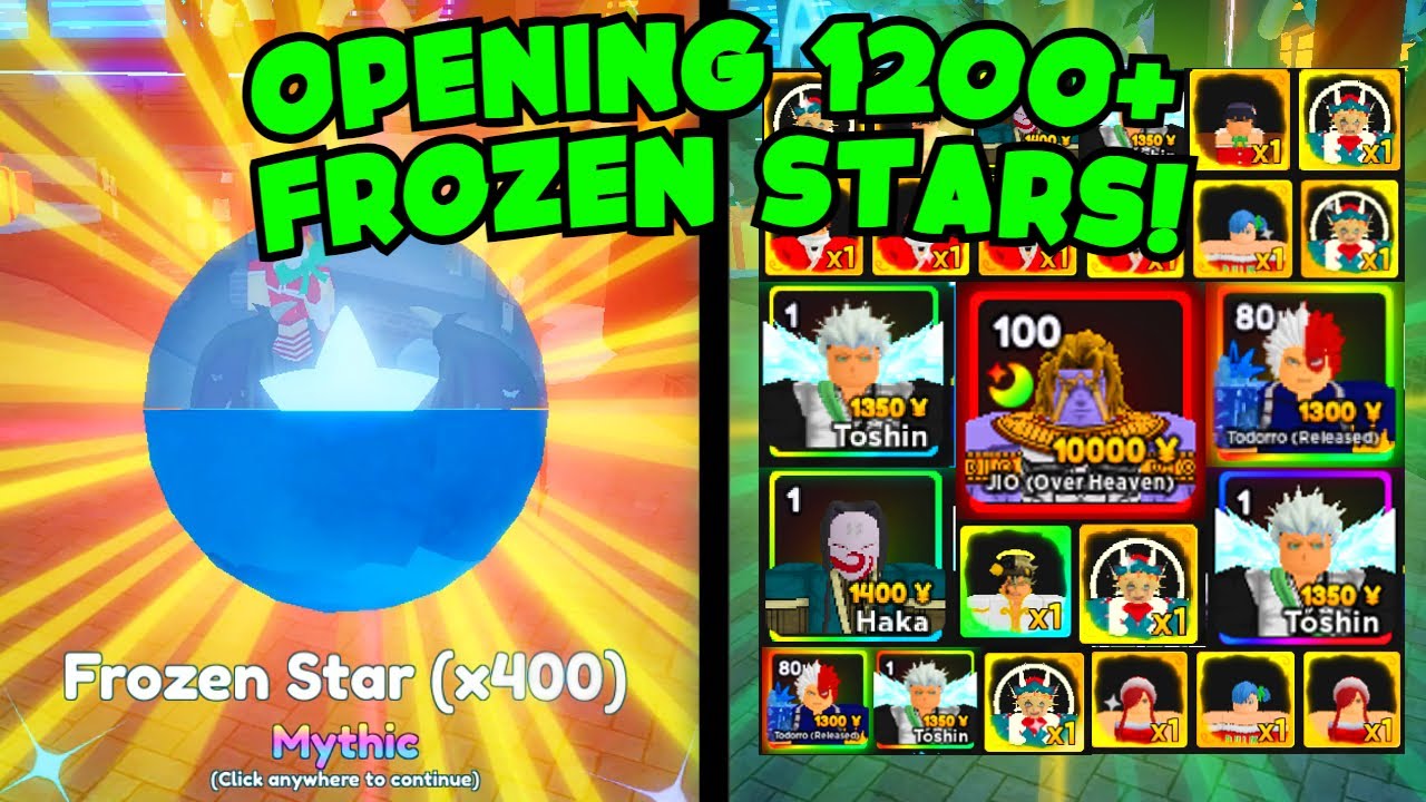 Opening 400 Frozen Star in Anime Adventure  YouTube