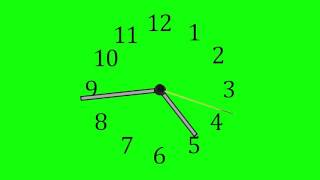 Clock 12 hours New   Free Green Screen Speed 60x HD