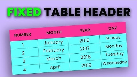 Pure CSS Fixed Table Header |Sticky Header on Scroll