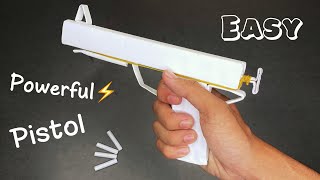 DIY - How to make Paper Pistol Gun that shoots | Paper Craft | Paper Gun |