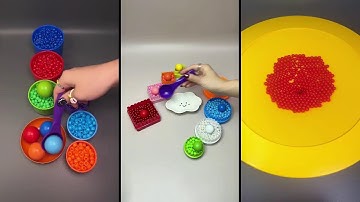 Satisfying Beautiful Beads, Colorful Balls, Haba Slope, Xylophone,  Falling Beads Reverse Video ◀️