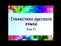 Урок 23. Стилистические нормы русского литературного языка. Часть 7