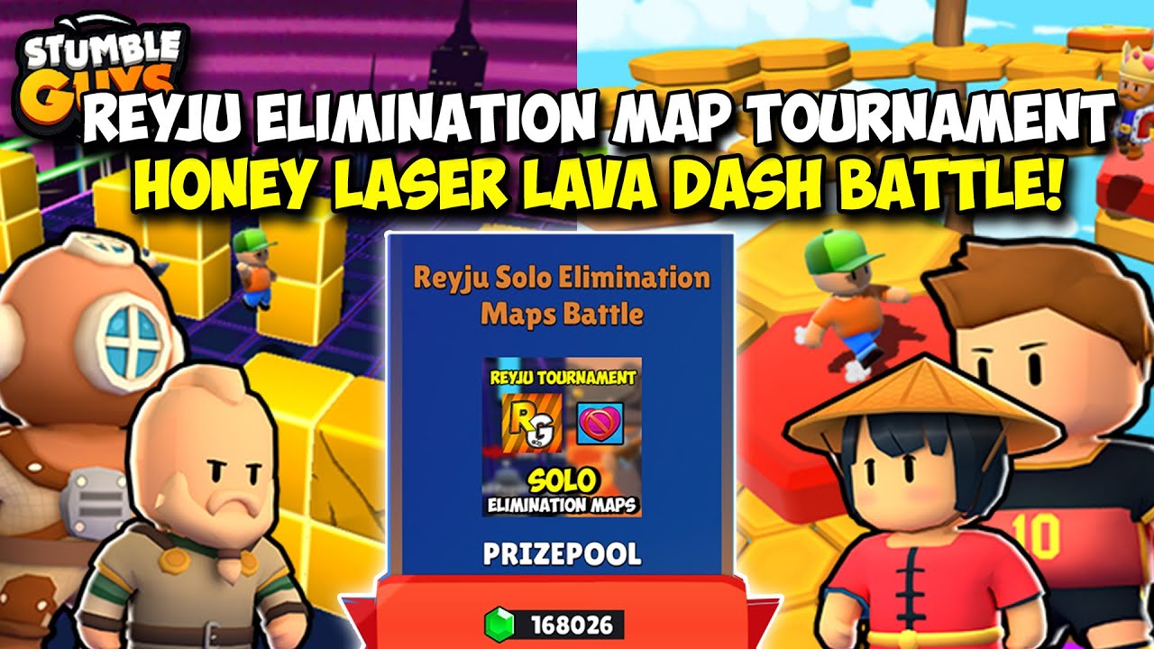 STUMBLE GUYS - REYJU Tournament SOLO BLOCK DASH MAP 40.000 GEMS