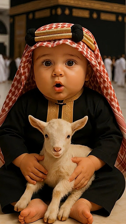 Labaik Allahuma labaik by cute baby #shorts #viralvideo #hajj2025 #baby #islamic_video #bakraeid