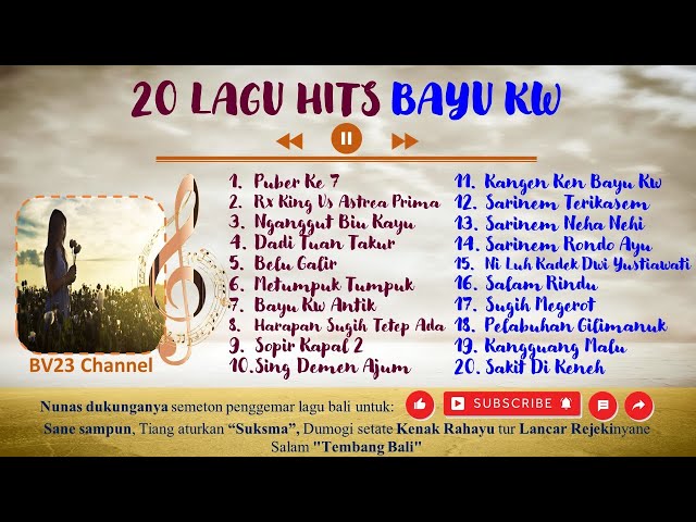 KUMPULAN LAGU HITS BAYU KW (TERBARU) 2023 class=