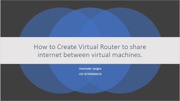 How to Create Virtual Router to share internet connection  Harender Jangra