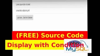 Display data from database with condition