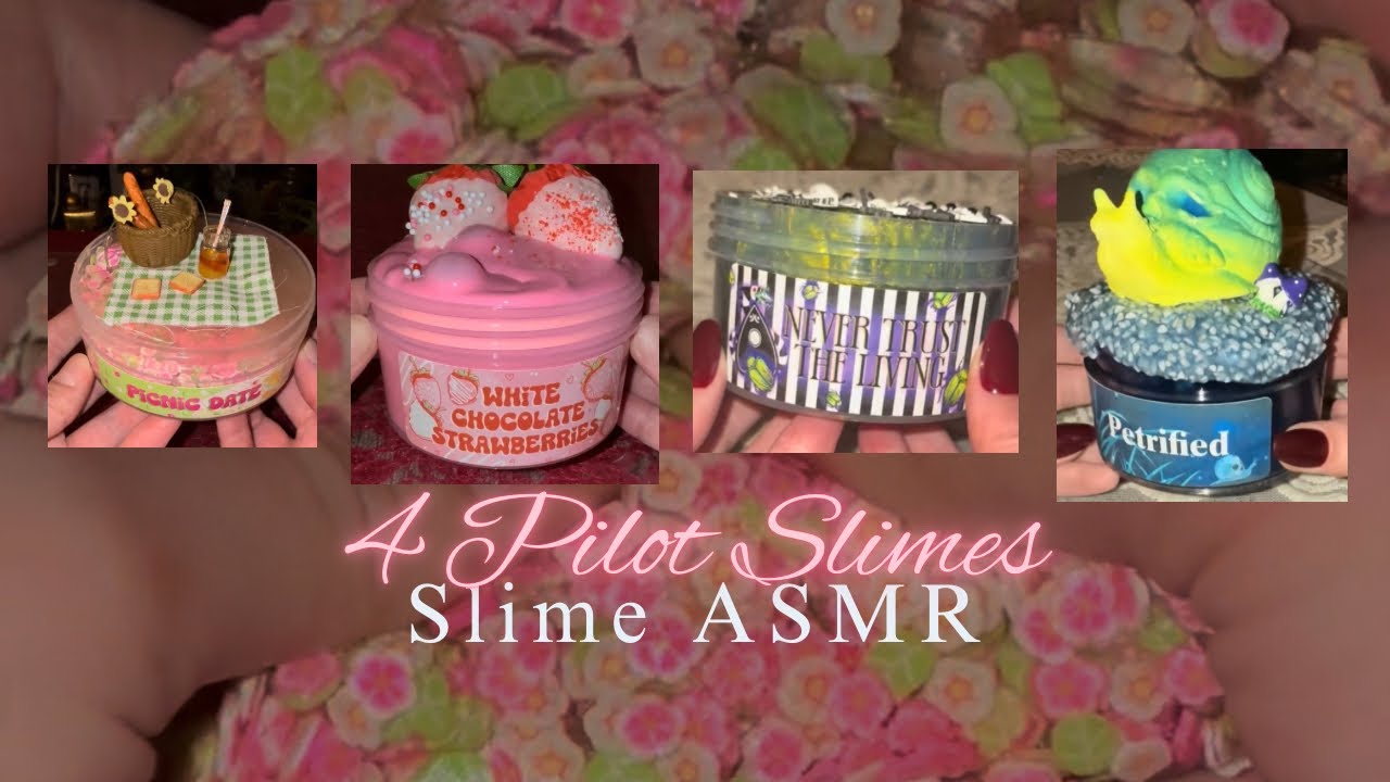 4 Pilot Slimes | SLIME ASMR | Slime Review #slime #asmr #slimeasmr 