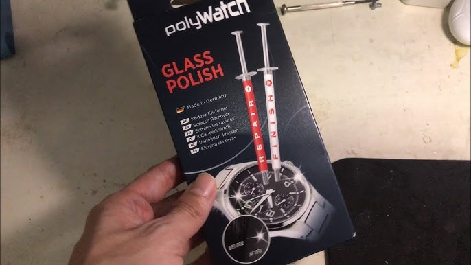 Polywatch scratch removal kit for watch glasses