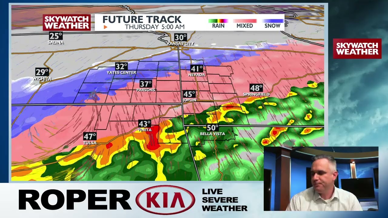 Stronger system moves in Wednesday