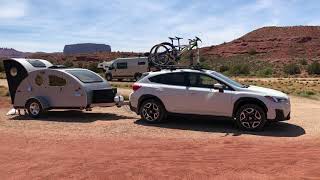 New Features of the 2018 Vistabule Teardrop Trailer.  Also Trip to Moab in the Teardrop Trailer