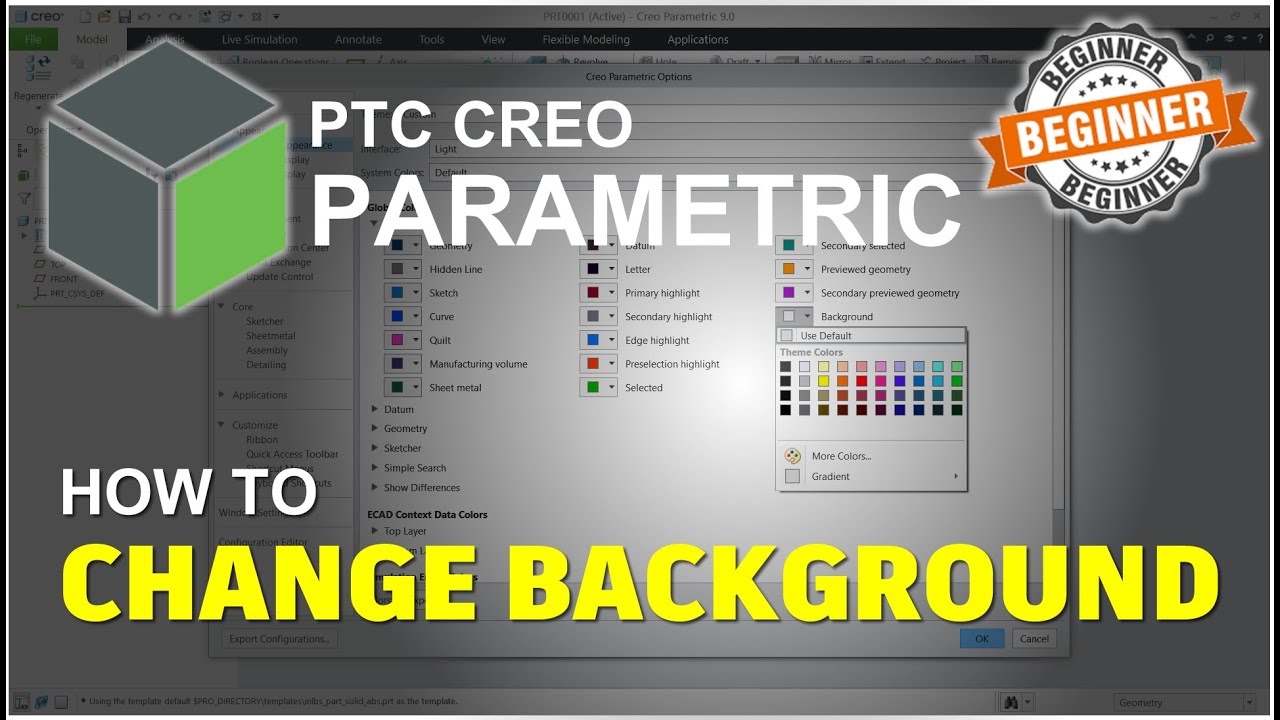 Creo How To Change Background Color Tutorial YouTube Creo How To Change Background Color Tutorial YouTube