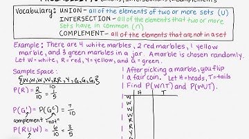 Unions, Intersections, and Complements