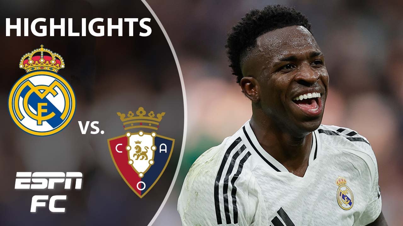 🚨 Vinicius Jr. Hat Trick 🚨 Real Madrid vs. Osasuna | LALIGA Highlights ...