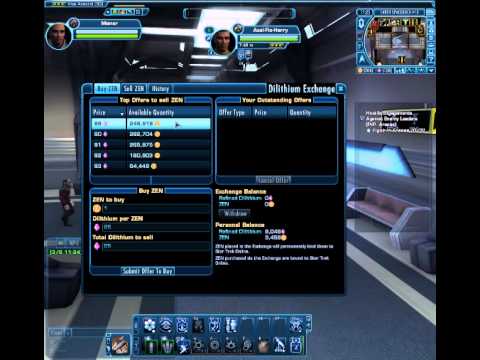 star trek online convert dilithium to zen