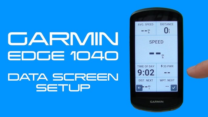 Garmin Edge 830 Data Screen Setup 