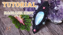 How to make a macrame knot pattern pendant moonstone,Tutorial