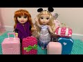 Elsa and Anna toddlers Packing for Disney Vacation ✈️