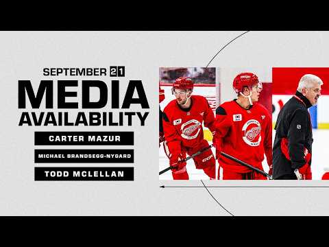 Carter Mazur, Michael Brandsegg-Nygård, Todd McLellan Morning Skate Media | 9/21/26