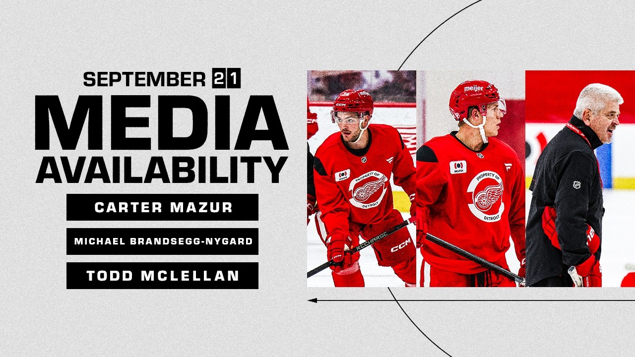 Carter Mazur, Michael Brandsegg-Nygård, Todd McLellan Morning Skate Media | 9/21/26